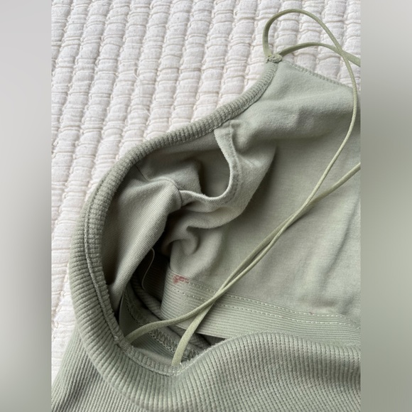 Japanese Ribbed Cotton Shelf Bra Tank - Picture 3 of 7